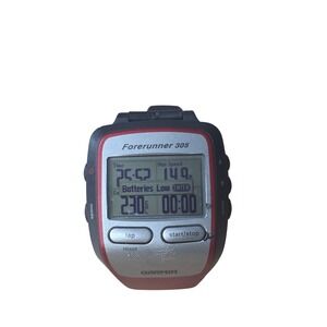 Garmin Forerunner 305‎ GPS Sports Watch Red Silver Digital working No Charger